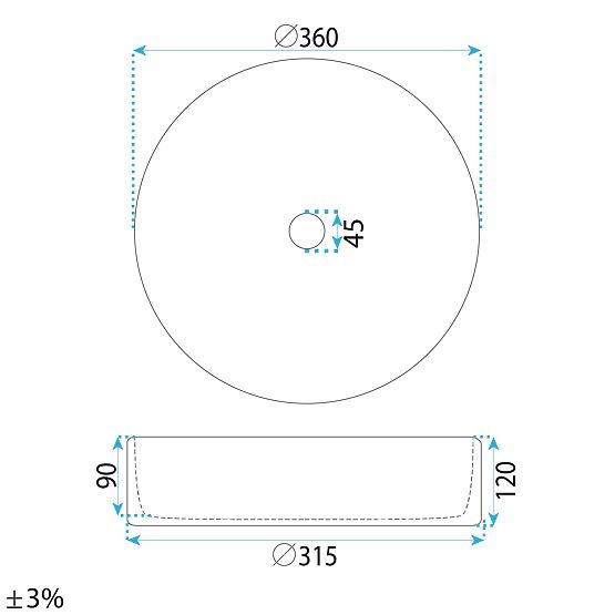 Zeitloses Waschbecken Rea Stefania