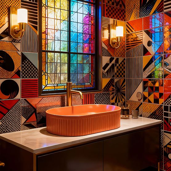 Zeitloses Waschbecken Rea Vanda Cinnamon Matt