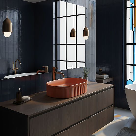 Zeitloses Waschbecken Rea Vanda Cinnamon Matt