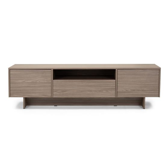 Zweiflügeliger TV-Schrank mit Schublade Kanso, Perleiche