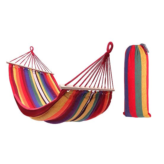 Zweipersonen-Hängematte mit 80 cm Spreizstab 480145A YELLOW