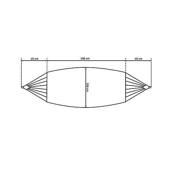Zweisitzer-Hängematte aus geflochtenem Seil 400256