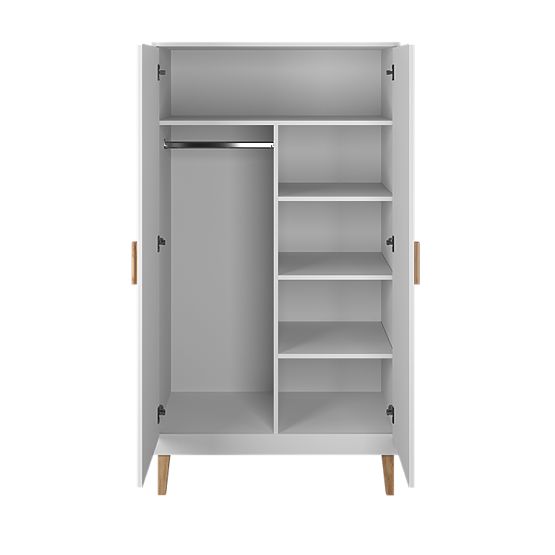 Kleiderschrank KUBI zweitürig - weiß