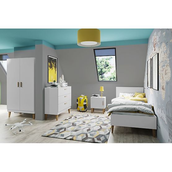 Kleiderschrank KUBI zweitürig - weiß