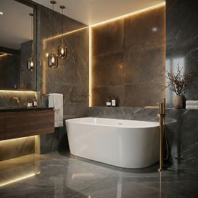 Acryl-Wandbadewanne OLIMPIA 150 cm