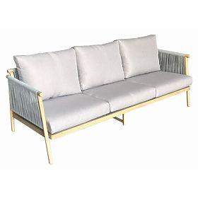 Aluminium Garten-Sofa BLANDO - großes 3-Sitzer, 186 cm