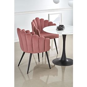 AMBROSIO runder Tisch, Platte - Glas, Bein - Schwarz (2p=1Stk), Halmar