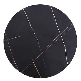 ANTICA Couchtisch Platte - schwarzer Marmor, Gestell - schwarz (2p=1Stk)