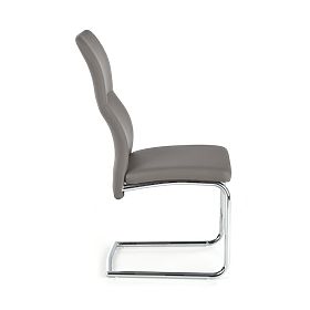 ARCO Chromstuhl aus Metall / Kunstleder Farbe Asche (1p=2 Stück)