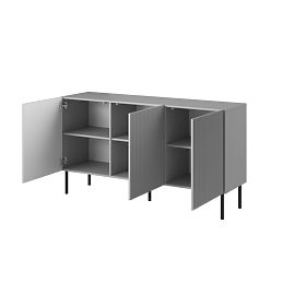 ASENSIO KM-1 Kommode hellgrau, Beine: schwarz (2p=1Stk)