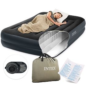 Aufblasbare Matratze Bett 203x152 cm integrierte Pumpe + Tasche INTEX 64124, INTEX