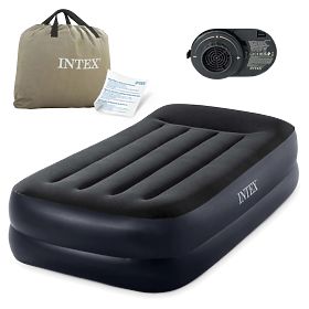 Aufblasbare Matratze für eine Person 191x99x42 cm mit eingebauter elektrischer Pumpe Bett INTEX 6412