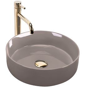 Aufsatzwaschbecken Rea Sami Beige Shiny, Rea