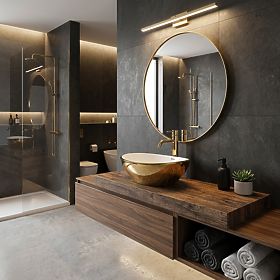 Aufsatzwaschbecken Rea Sofia Gold / Weiß