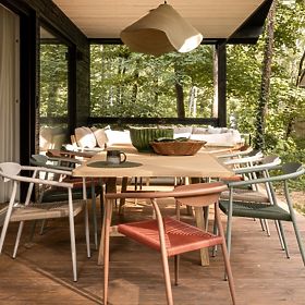 Ausziehbarer Gartentisch Castello, 200-295 cm, Teak-Optik, Akazienholz FSC