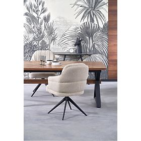 Ausziehbarer Tisch BARON, Nussbaum / Schwarz (2p=1Stk)