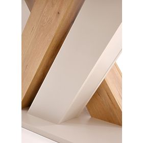 Ausziehbarer Tisch BRANDON 160-200/90 cm Kaschmir/Eiche Cremona (2p=1Stk)