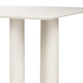 Ausziehbarer Tisch Loa 140-200 cm, Buchfurnier, kaschmirfarben, Buchenholz, abgerundet