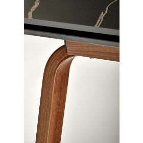 Ausziehbarer Tisch LOZANO, schwarzer Marmor / Walnuss (2p=1Stk)