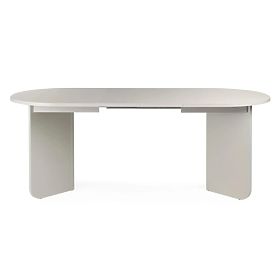 Ausziehbarer Tisch Mou 140-200 cm, kaschmirfarben, ovale Platte