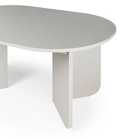 Ausziehbarer Tisch Mou 140-200 cm, kaschmirfarben, ovale Platte