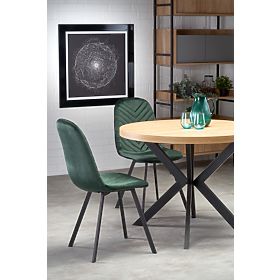 Ausziehbarer Tisch PERONI Eiche Gold - Schwarz