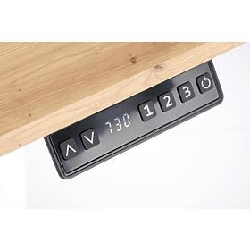 B53 Schreibtisch mit Höhenverstellung, Artisan-Eiche / Weiß