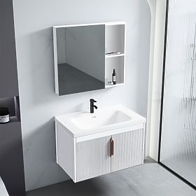 Badezimmermöbel-Set mit Waschbecken Astor 60 cm Weiß