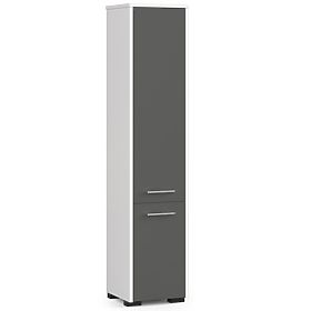 BADEZIMMERREGAL FIN SÄULE 30 2D 140cm WEISS / GRAU