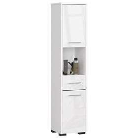 BADEZIMMERSCHRANK FIN 2D 1SZ 1W PK WEISS / WEISS GLANZ