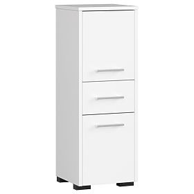 BADEZIMMERSCHRANK FIN SÄULE 30 2D 1SZ 85cm PK WEISS