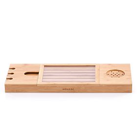 Badezimmerzubehör MELEDYN in hellbraunem Boho-Stil, stehend, für den Innenbereich, Homede