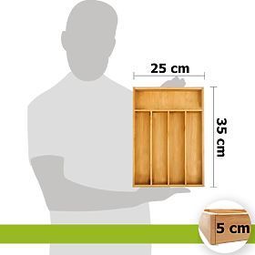 Bambus-Besteckorganisator GAEL