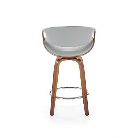 Barhocker H123 grau / nussbaum (1p=1Stk)