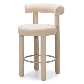 Barhocker Pedro 2.0, beige, Bouclé, lectus