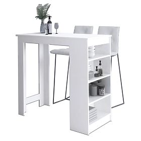 Bartisch für Barhocker 115 cm Weiß