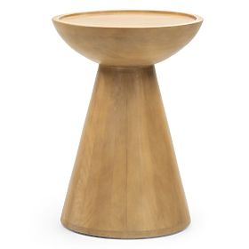 Beistelltisch Arvika 40 cm, rund, Mangoholz, abgerundete Formen, lectus