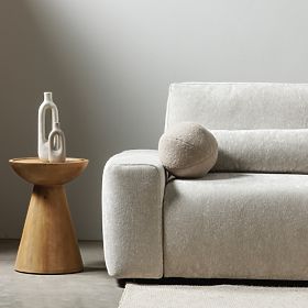 Beistelltisch Arvika 40 cm, rund, Mangoholz, abgerundete Formen, lectus