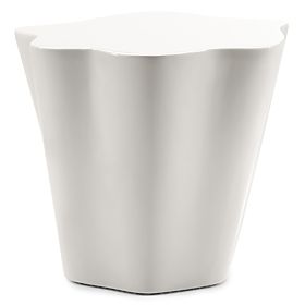 Beistelltisch Bow 49 cm, graubeige, glänzend, abgerundete Formen, lectus