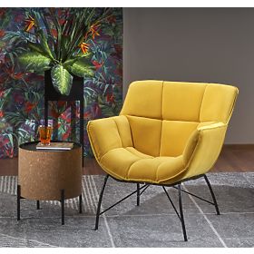 BELTON gelber Relaxsessel (1p=1 Stk)