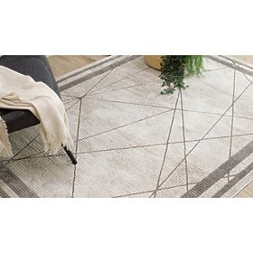 BLISS Z201Z128 Teppich Creme / Beige - Rahmen, geometrisch, modern, strukturell, F.H.Kabis