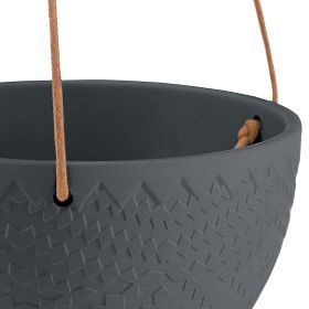 Blumentopf LOKAI schwarz Boho-Stil für Innenräume ameliahome