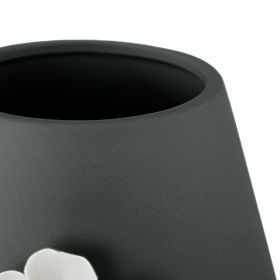 Blumentopf LUSITANO schwarz klassischer Stil für den Innenbereich ameliahome