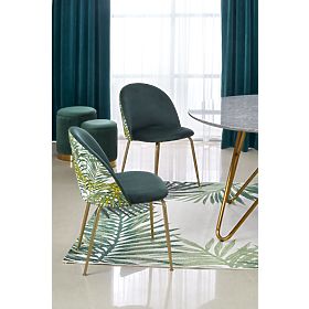 BONELLO Tisch, Platte - grauer Marmor, Beine - gold (2p=1Stk)