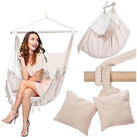 Brasilianischer Hängesessel BAHIO beige