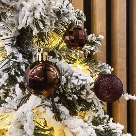 BRAUNE WEIHNACHTSKUGELN 34 STK SYSD1688-038