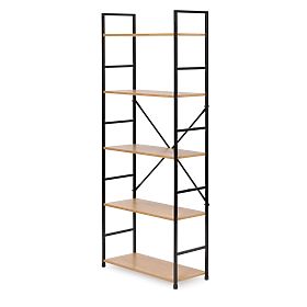 Breites modernes Holzregal LOFT mit 5 Regalböden