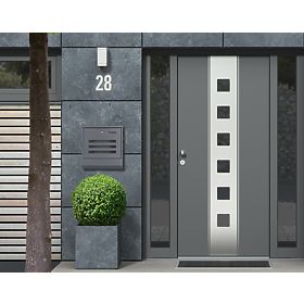 Briefkasten für Briefe und Zeitungen aus Edelstahl, MODERNHOME