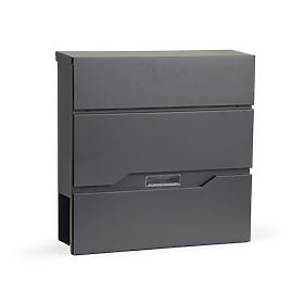 Briefkasten für Briefe und Zeitungen aus verzinktem Stahl, MODERNHOME