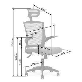 Bürostuhl VALOR schwarz-aschgrau, Halmar